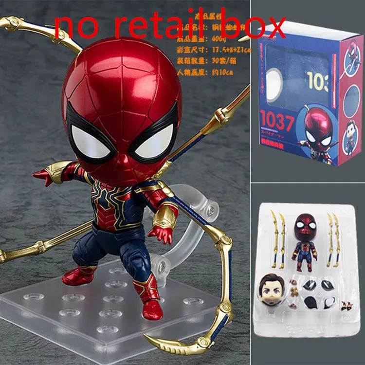 Красный Мстители 4 эндгейм Nendoroid Железный человек Локи Тор Капитан Америка Фигурки игрушки Аниме Avangers эндгейм супер герой Nendoroid - Цвет: Красный