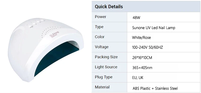 Высокое качество Sunone 48w Светодиодная УФ-лампа для ногтей с датчиком