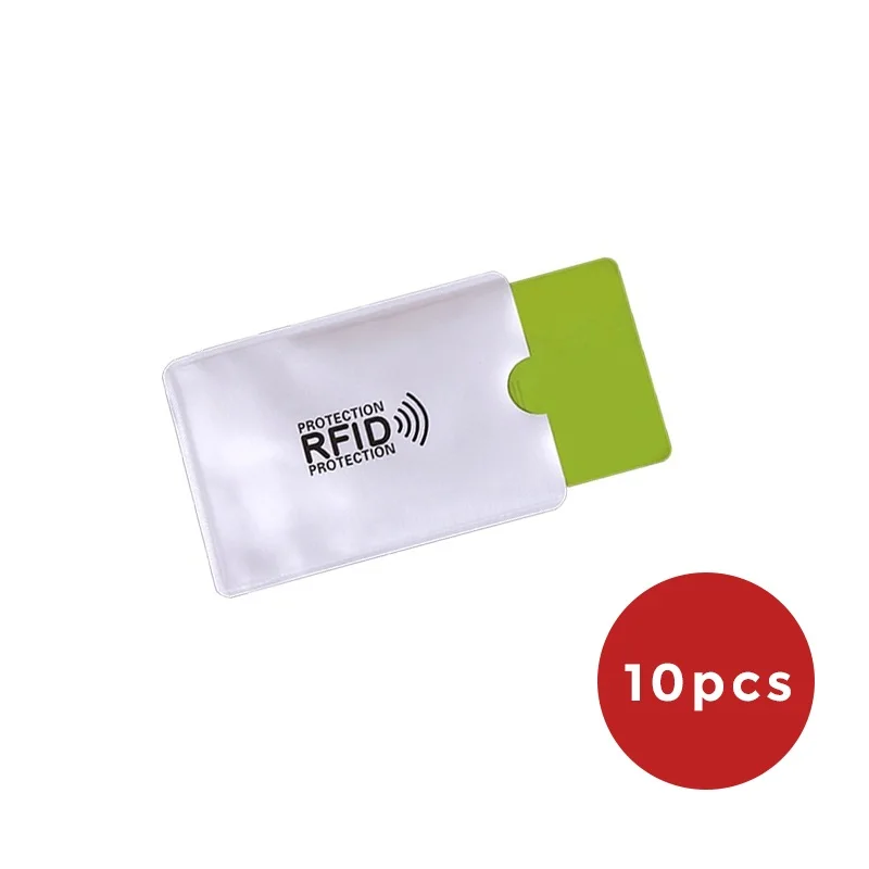 

10 piece Anti Rfid Wallet Blocking Reader Lock Bank Card Holder Id Bank Card Case Protection Metal Credit Card Holder Aluminium