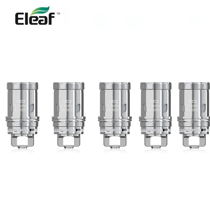 

5pcs/lot Original EC2 0.3ohm 80W /0.5ohm 100W Head Fit for Eleaf MELO 4 tank iKuun i80/i200 cigarette electronique