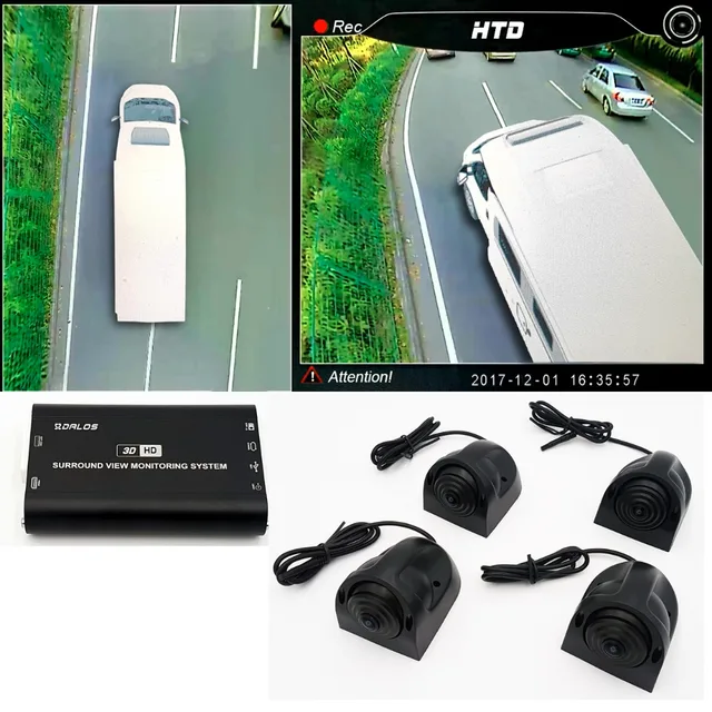 SZDALOS Original Newst HD 3D 360 Surround View System driving support Bird  View Panorama System 4 Car camera 1080P DVR G-Sensor - AliExpress