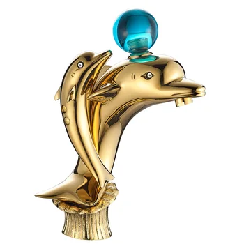 

New arrivals Luxury bathroom faucet high quality Gold Dolphin basin faucet cold and hot sink faucet bathroom water tap mixer