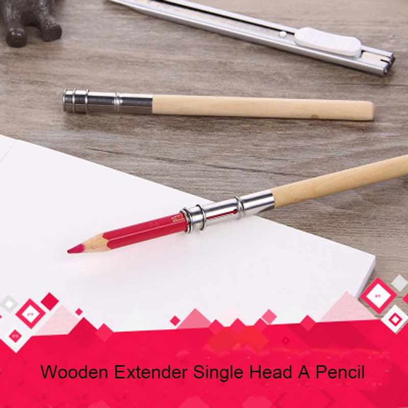 1 шт. деревянный карандаш удлинить одно отверстие головка карандаш расширитель держатель Искусство Эскиз письма набор и комплект удлинение карандаши поставка