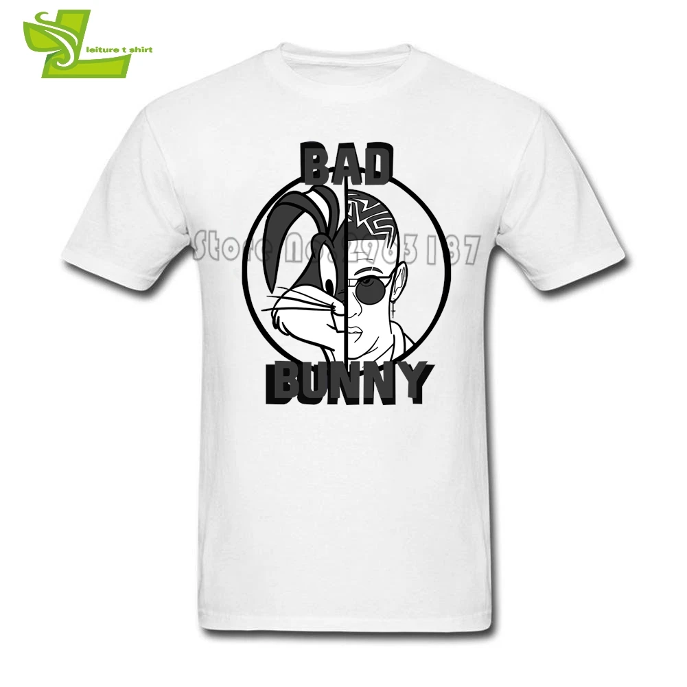 Мужская футболка Bad Bunny Rabbit Повседневная летняя Удобная мужские футболки с