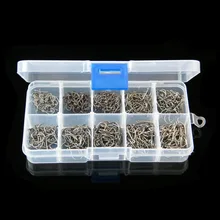 500 шт./лот с высоким содержанием углерода Сталь крючки прочный Рыбалка Jig Head Крючки с отверстием для ловли карпа рыболовные снасти Коробки 10 Размеры 3#-12