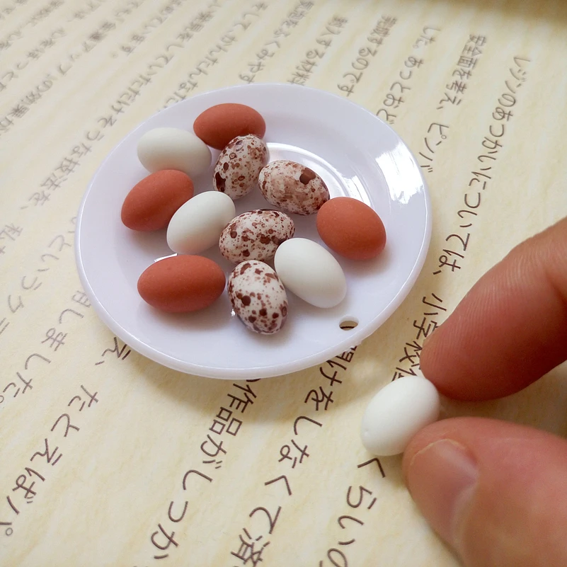 Tanduzi 50 шт. смолы 3D милый перепелиное яйцо голубиное яйцо мини Птичье яйцо DIY микро Ландшафтный 1:12 кукольный домик миниатюрные детали