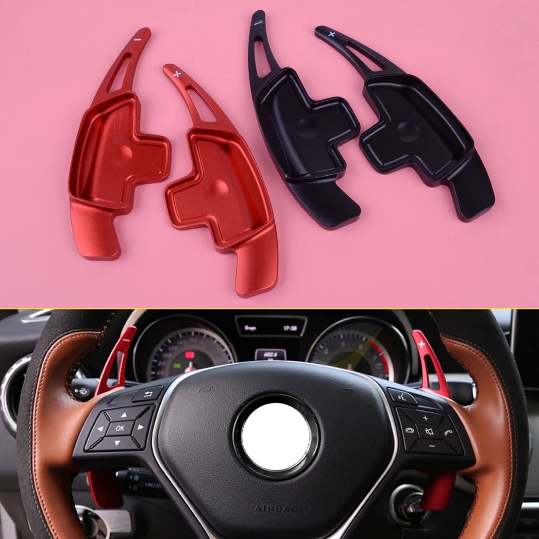 DWCX 1 pair Car Interior Steering Wheel Shift Paddles Shifter Paddle