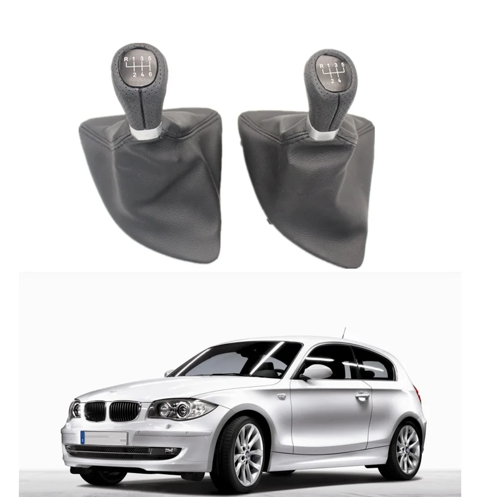 Для хэтчбеков BMW серий 1 E81 116i 118i 120i 125i 128i 130i 135i автомобильный-stying 5/6 Скорость автомобиля Шестерни рычаг переключения передач Ручка с кожаные ботинки