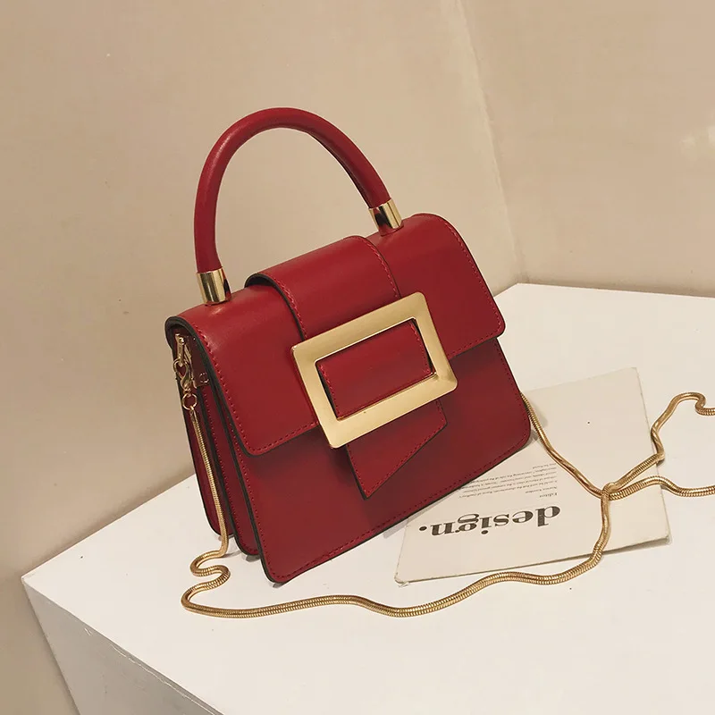 

Chic chain portable small bag women's new 2019 shoulder bag simple casual messenger bag