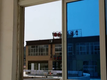 

Blue Chrome window Tint Film Reflective Window Tint Film For Glass building office Size 1.52x30M 5X98ft