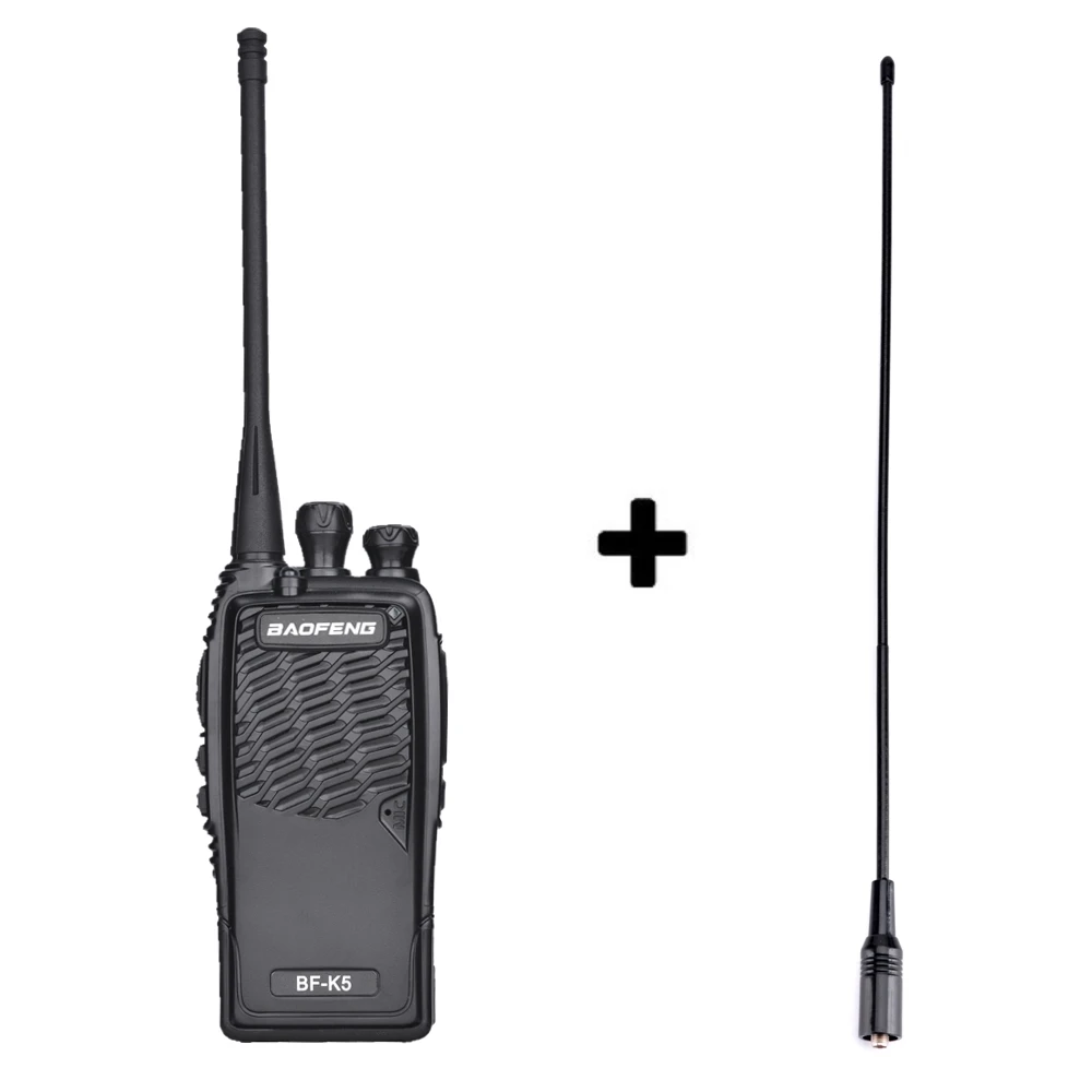 Baofeng Walkie Talkie BF-K5 Любительское радио Портативное двухстороннее радио Pofung K5 Woki Toki беспроводной Fm Ham трансивер - Цвет: add a long antenna