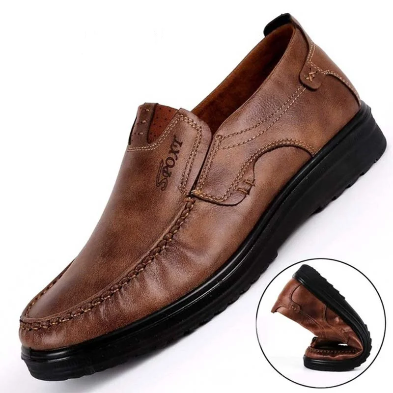 Summer Breathable Casual Shoes Men Flats Shoes  Men Loafers Slip On Driving Shoes Chaussure Homme Plus Size 38-47 Brown Black