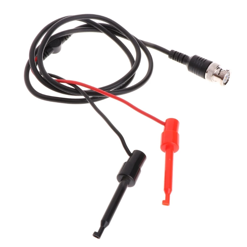 

2pcs BNC Male Plug Q9 to Dual Test Hook Clip Test Leads Probe for Oscilloscope
