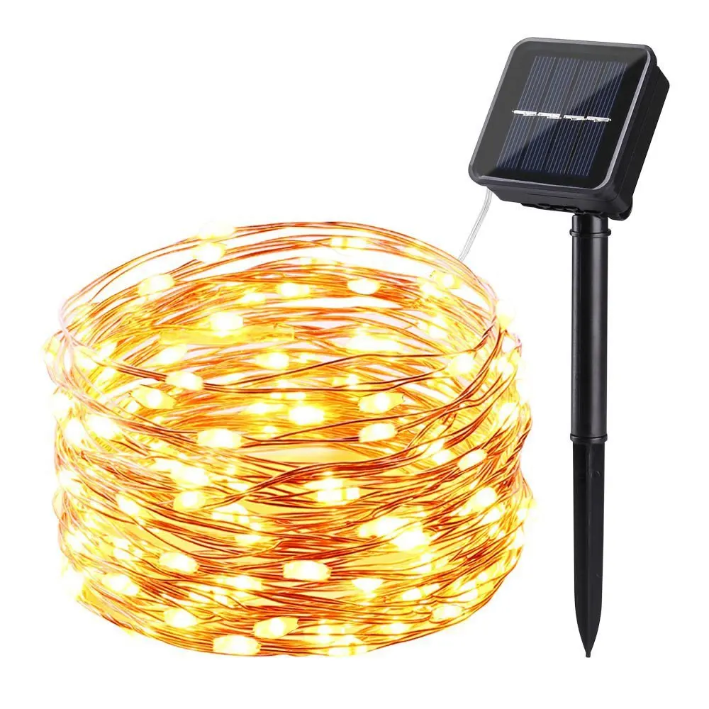 

Solar Powered String Lights 50LED 100 led 200 led lamp Copper Wire Outdoor Fairy Light for Christmas Garden Holiday Decorations
