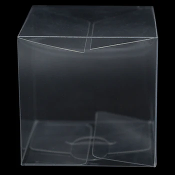 

15Pcs/Lot 13*13*13cm 5.11"x5.11"x5.11" Transparent PVC Plastic Clear Poly Display Box For Event Gift Cosmetics Packacage Boxes