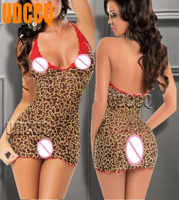 

Sexy Leopard lace Lingerie Sheer Babydoll baby doll dress Underwear Chemises Catsuit product erotic notte Intimo dresses 8913