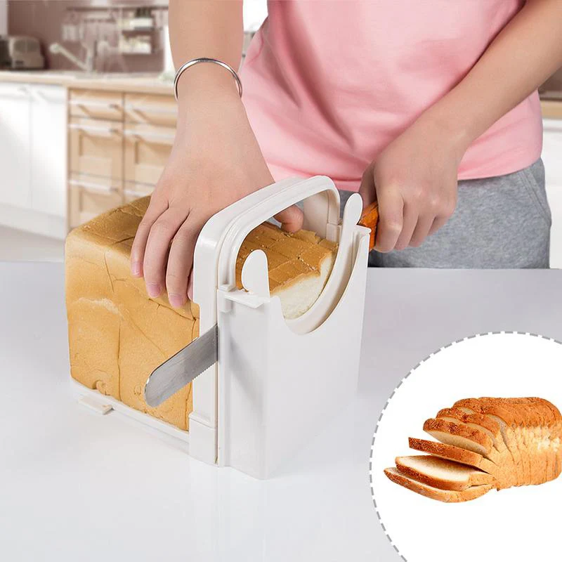 

1Pc Bread Slicer Toast Cutter With Cutting Guide Sandwich Maker Slicing Machine Bread Cutter Loaf Toast Slicer Kitchen Tool