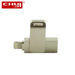 CHYI Высокое скорость OTG USB флешка 16 ГБ 32 Гб Ручка-накопитель 64 ГБ TF Memory Stick двойного назначения флешки ГБ 8 для iPhone 6/7 плюс ipad