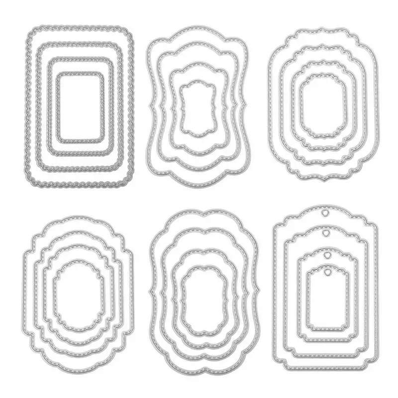 

4pcs/lot 6 style Square Frame DIY Cutting Dies Stencils Scrapbook Embossing Craft Album Gifts for invitations cards envelopes