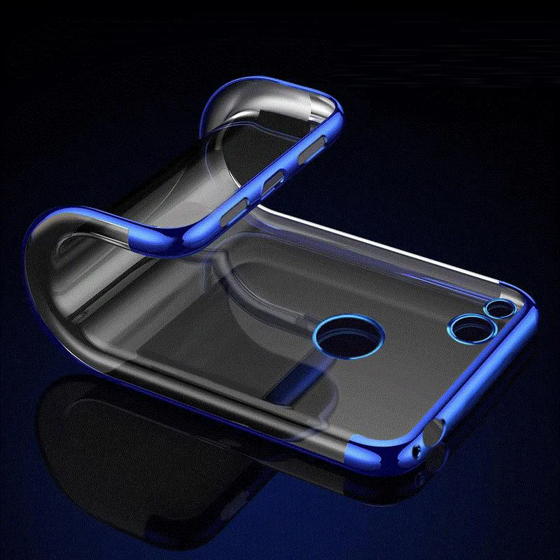 For Huawei Honor 8 Lite Case Silicone Plating Bumper Clear Soft Tpu Cover on for P8 2017 Coque Fundas | Мобильные телефоны и