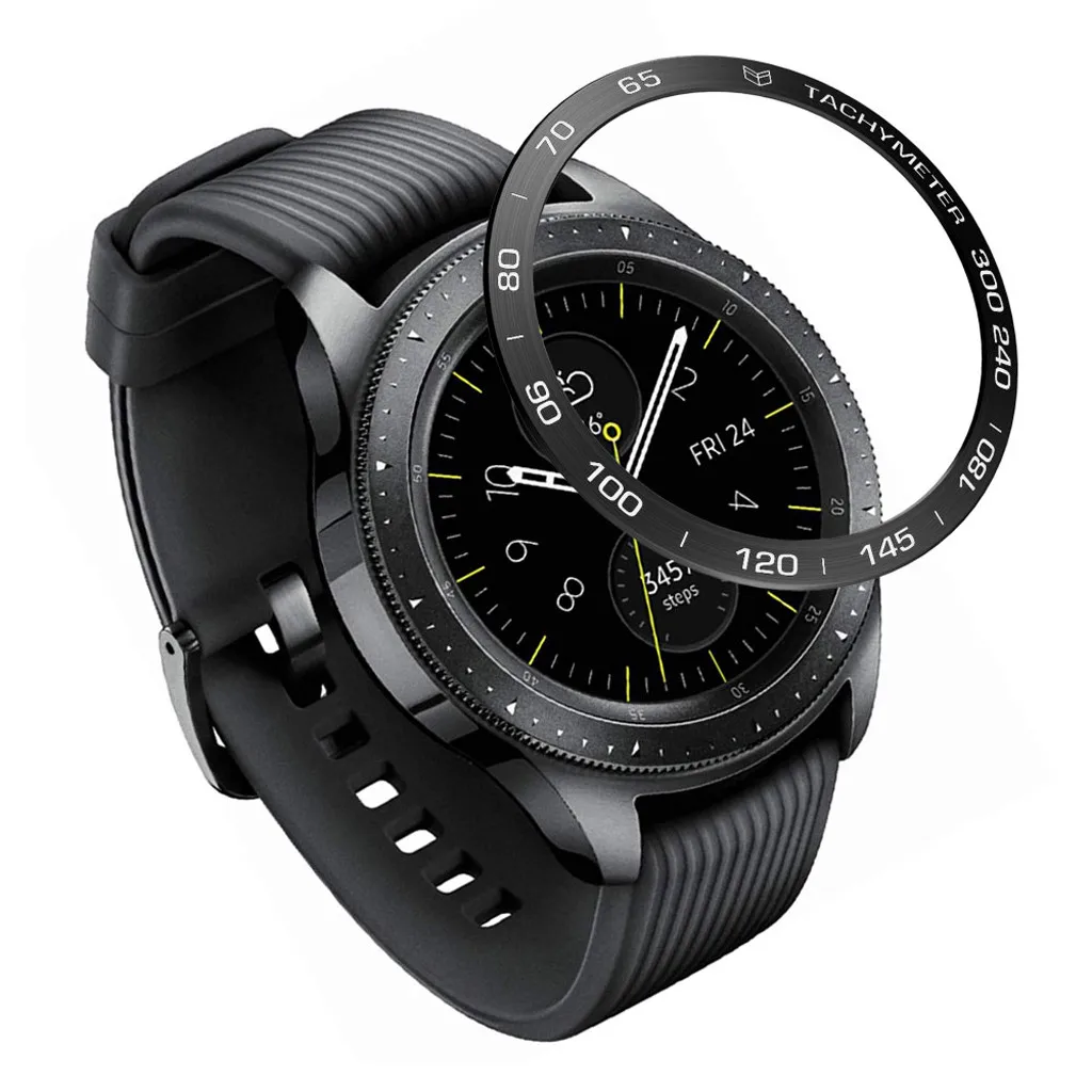 Металлический браслет для часов Samsung Galaxy Watch 42 мм с клейким покрытием защитой от