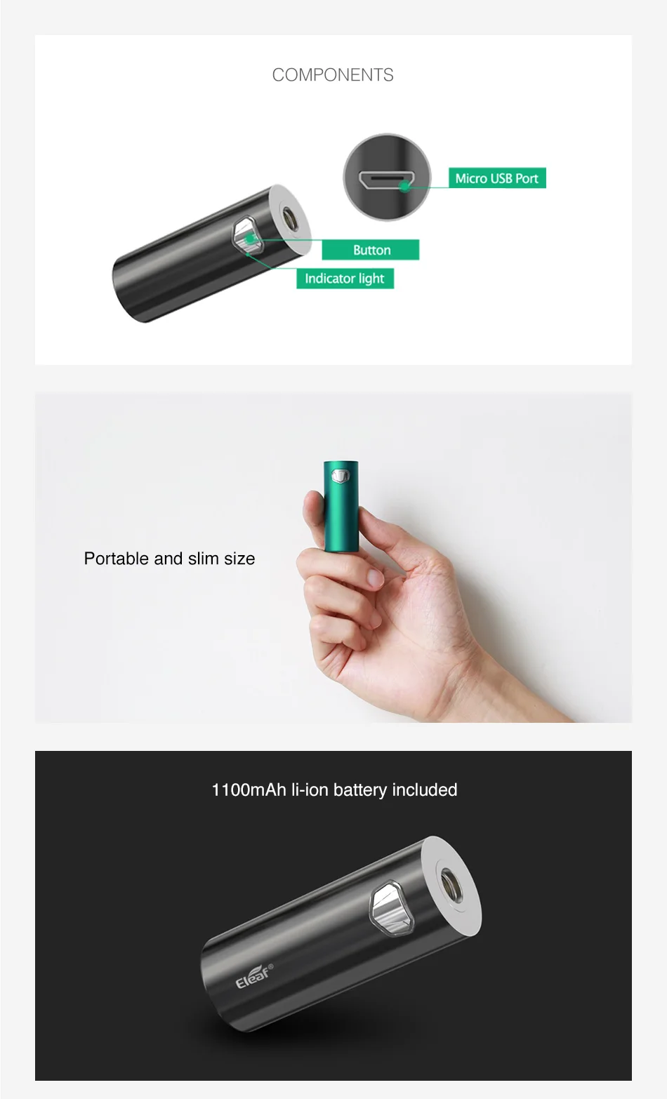 Eleaf iJust Mini Pen Battery 1100mAh