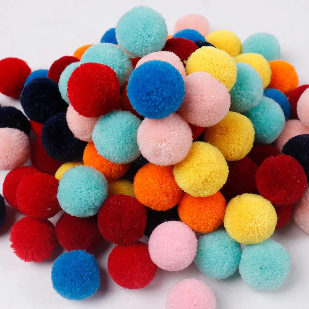 50Pcs Mixed Color Small Pom Pom Ball for Home Garment Party Carft Decoration Children Handmade DIY Kids Toys Materials - Цвет: 1