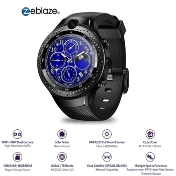 

Zeblaze THOR 4 Dual 4G SmartWatch 1.4" AOMLED Display 1GB+16GB GPS/GLONASS Dual 5.0MP Camera Android Watch Men Smart Watch Phone