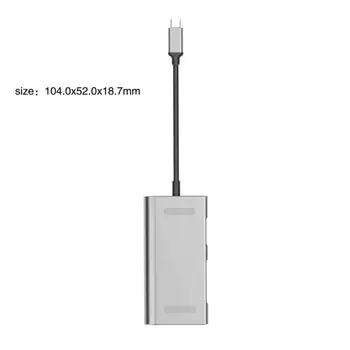 

NEW&High Quality USB C Hub 8 in 1 Aluminum Multi Port Adapter Type C Combo Hub for MacBook Pro Accessories for Computer l0807 #2