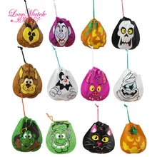 12pcs halloween candy trick or treat bags pumpkin skull cat halloween decorations childrens portable candy bags party supplies