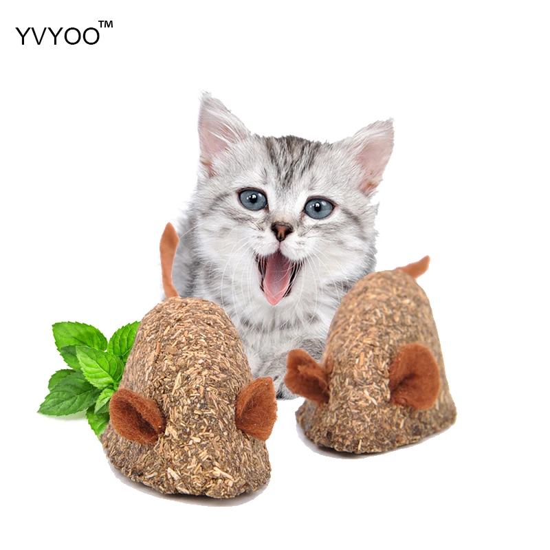 YVYOO Pet Cat toy Catnip Toys Fake mice Clean the mouth Add Vitamins Mint ball Clean the mouth 