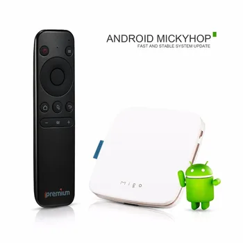 

iPremium Migo Android MickyHop OS H.265 Quad Core 64bit 2.0Hz WiFi BT4.0 IPTV PlayStore Smart TV Box PK MI Box