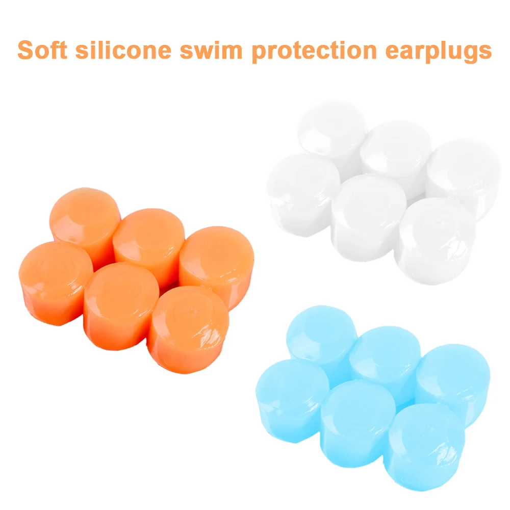 Водонепроницаемый 6 шт Силиконовые Мягкие водные наушники для занятий спортом душ защитные беруши затычки ушные для плавания анти-шум наушники