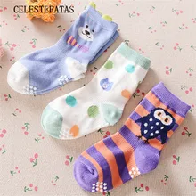 Носки для девочек до колена сетчатые носки половина детей Socken Chaussettes Enfants рюшами Носки kniekousen для девочек 3 пар/лот dcll-046-3p