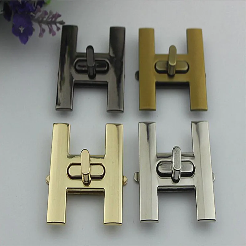 

6pcs/lot Luggage hardware accessories die casting twist lock mortise lock H shape lock turn lock buckle bag accessories