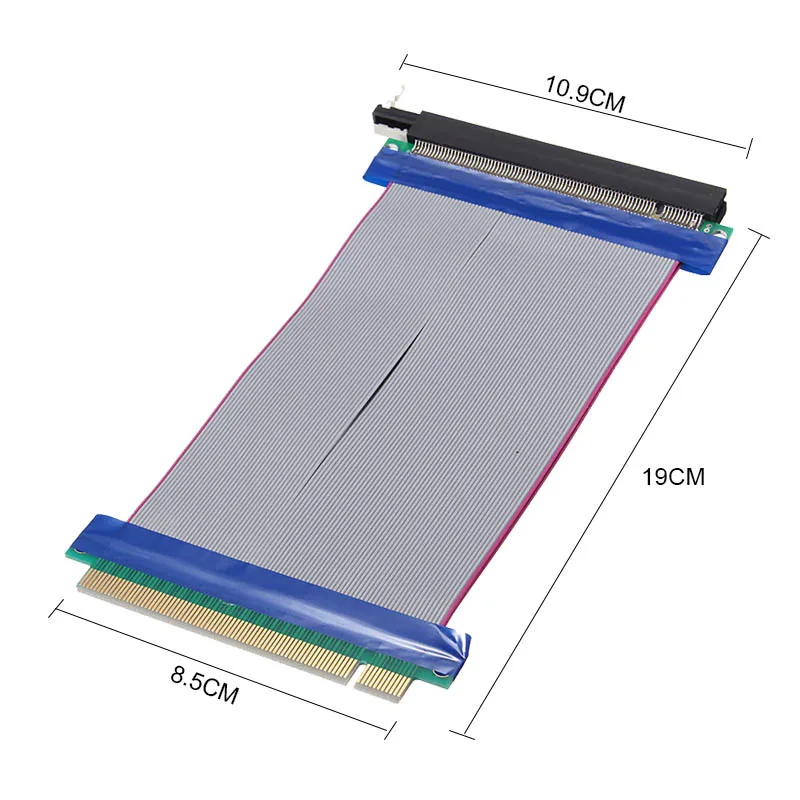 

S SKYEE 19CM Extender Ribbon Cable PCI E Express 16X To 16X Riser Card Flexible Ribbon Extension Cable Converter Adapter for PC