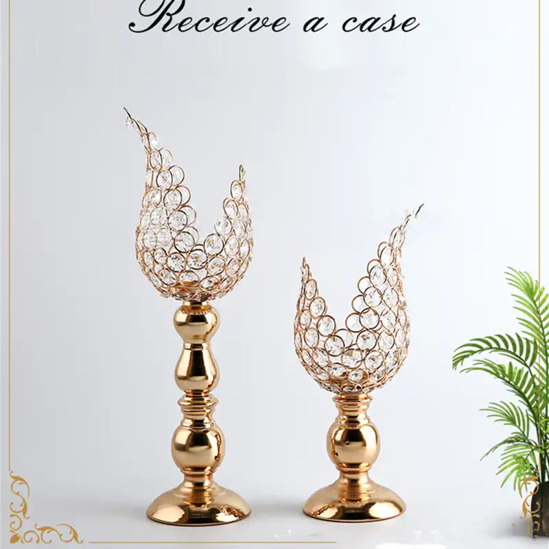 Crystals Candle Holders Luxury Candlestick Unique Wedding