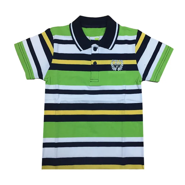 2 7Years Boys Striped Summer Polo Shirts 2018 High Quality 100%Cotton ...