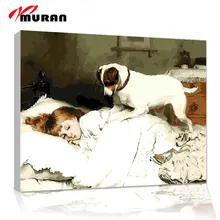 MURAN, без рамки, маленькая девочка, сделай сам, краска по номерам, акриловая краска, рисунок на холсте, краска, уникальный подарок для декора гостиной