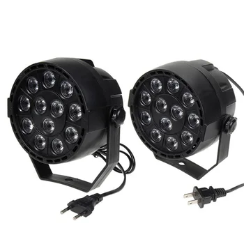 

US/EU Plug 12 LED RGB LED Light DMX Color Mixing 8CH Can Background Lamp DJ Club Bar Professional PAR Light