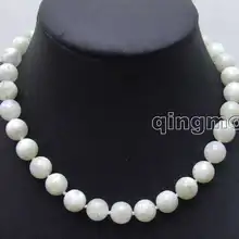 Распродажа! Настоящий большой 12 мм Идеальный Круглый белый натуральный высококачественный лунный камень 1" necklace-nec5676 опт/Розница