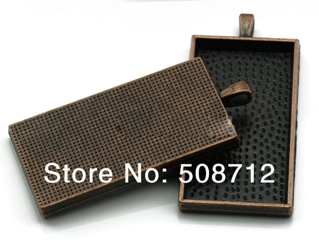 

Бесплатная доставка! 30 шт., медные прямоугольные Пустые Подвески в античном стиле, 48x24 мм