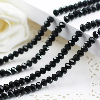 

5040 AAA Top Black Color Loose Crystal Glass Rondelle beads.2mm 3mm 4mm,6mm,8mm 10mm,12mm Free Shipping!
