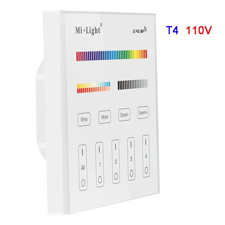 Miboxer 4W GU10 MR16 RGB+ CCT Светодиодный прожектор AC110V 220V 2,4G пульт дистанционного управления FUT103/FUT104/FUT089/FUT092/B8/B4/T4/iBox1/iBox2 - Испускаемый цвет: T4   110V