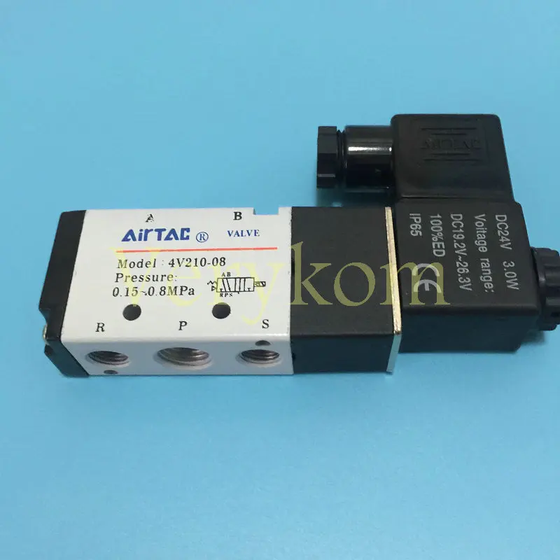 YXQ 4V210-08 DC 12V Pneumatic Air Control Solenoid Valve 3W 120mA 5 Way 2 Position YXQ 4V210-08 DC 12V Pneumatic Air Control Solenoid Valve 3W 120mA 5 Way 2 Position