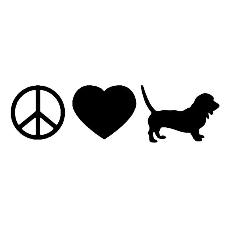 4*16 см Новый Набор стикеров Hound Peace Love стикер для автомобиля s разведочных работ