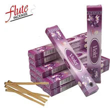 Флейта 120 палочек/упаковка фиолетовый аромат ящик ладан(Dhoop) из индийского природного ручной ароматический саше для антисептика