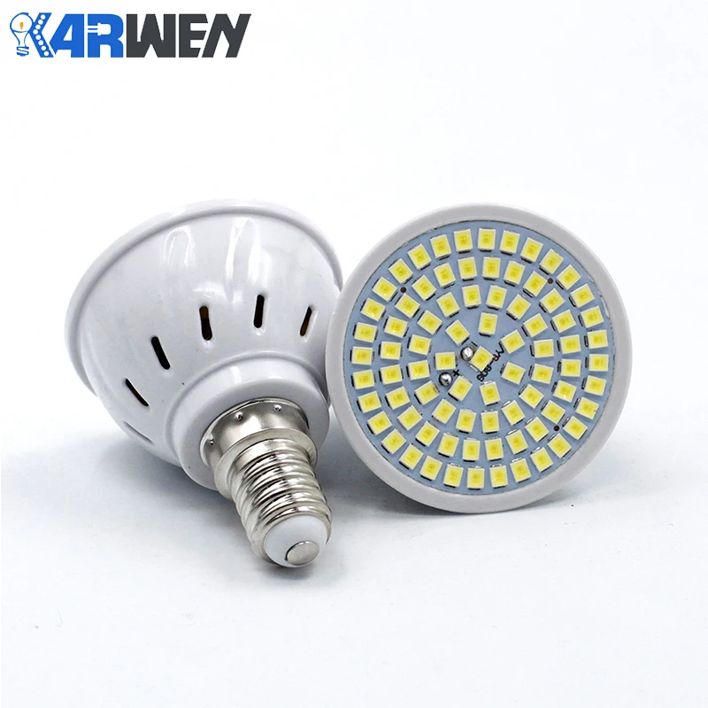 KARWEN GU10 MR16 E27 E14 LED Bulb AC220V Bombillas LED Lamp SMD 2835 Spotlight 48 60 80 LEDs Lampara Luz 10pcs/lot KARWEN GU10 MR16 E27 E14 LED Bulb AC220V Bombillas LED Lamp SMD 2835 Spotlight 48 60 80 LEDs Lampara Luz 10pcs/lot
