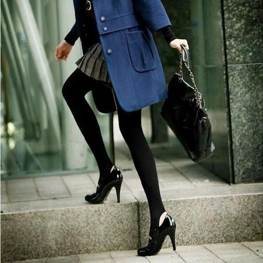 

Autumn Winter Chaussette Burnish Opaque Tights Candy Color Soxs Tights Trample Popular Style Popular Thermal Elastic Stockings