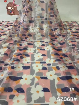 

unique African net lace SYJ-6110 Latest arrival new design African lace fabric Fashion Embroidered lace fabric for